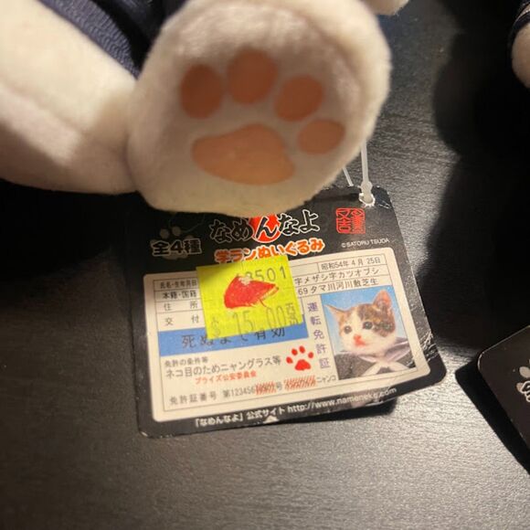 Lot of 2 Namennayo (Nameneko) Cat Plush – Japanese Character – Stuffed Animals - Picture 2 of 7